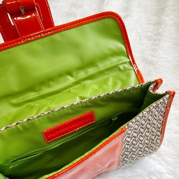 Chinese Laundry Orange & Tan Clutch Bag NWT - Picture 5 of 6